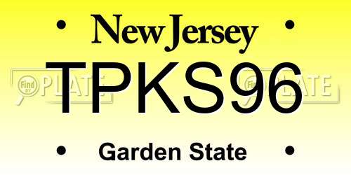 TPKS96 New Jersey License Plate