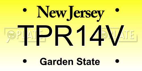 TPR14V New Jersey License Plate