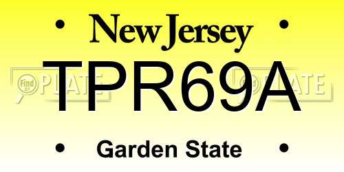 TPR69A New Jersey License Plate