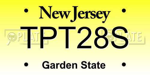 TPT28S New Jersey License Plate