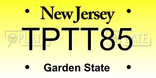 TPTT85 New Jersey License Plate