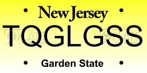 TQGLGSS New Jersey License Plate