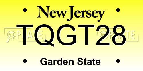 TQGT28 New Jersey License Plate