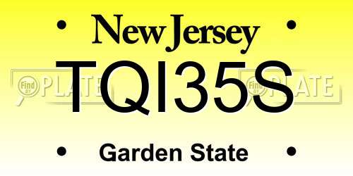 TQI35S New Jersey License Plate