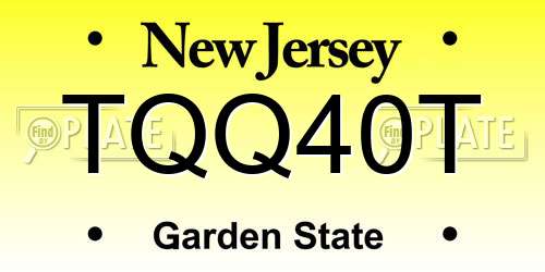 TQQ40T New Jersey License Plate