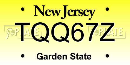TQQ67Z New Jersey License Plate