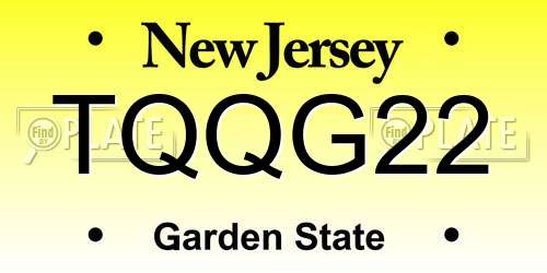 TQQG22 New Jersey License Plate