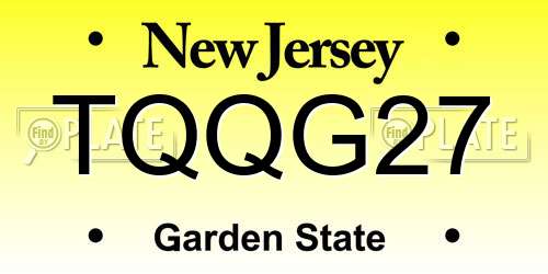 TQQG27 New Jersey License Plate