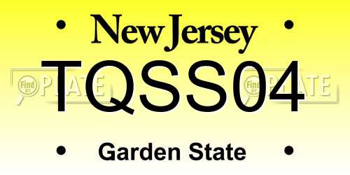 TQSS04 New Jersey License Plate