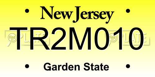 TR2M010 New Jersey License Plate