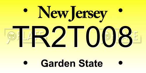 TR2T008 New Jersey License Plate