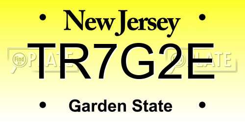TR7G2E New Jersey License Plate