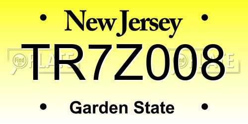 TR7Z008 New Jersey License Plate