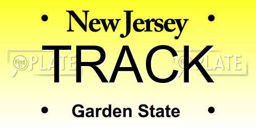TRACK New Jersey License Plate