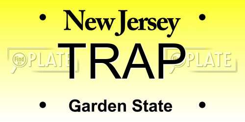 TRAP New Jersey License Plate