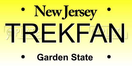 TREKFAN New Jersey License Plate