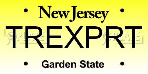 TREXPRT New Jersey License Plate