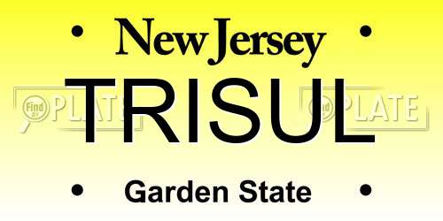 TRISUL New Jersey License Plate