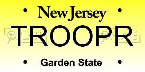 TROOPR New Jersey License Plate