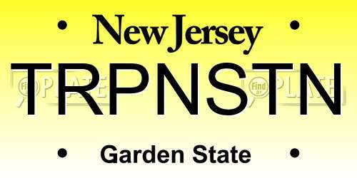TRPNSTN New Jersey License Plate
