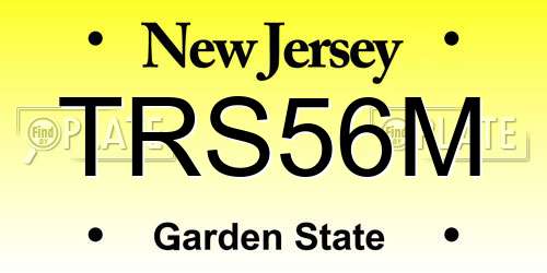 TRS56M New Jersey License Plate