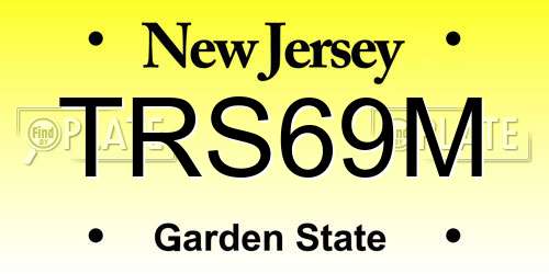 TRS69M New Jersey License Plate