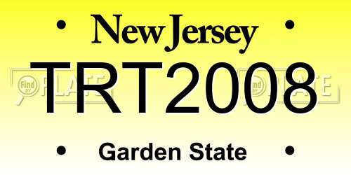 TRT2008 New Jersey License Plate