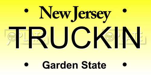 TRUCKIN New Jersey License Plate