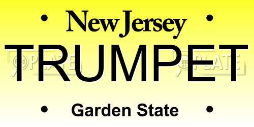 TRUMPET New Jersey License Plate