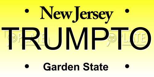 TRUMPTO New Jersey License Plate