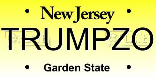 TRUMPZO New Jersey License Plate