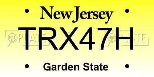 TRX47H New Jersey License Plate