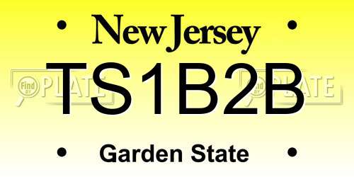 TS1B2B New Jersey License Plate