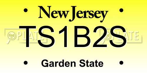 TS1B2S New Jersey License Plate