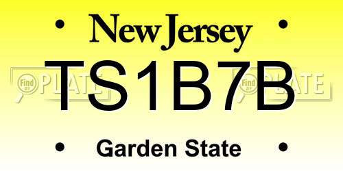 TS1B7B New Jersey License Plate