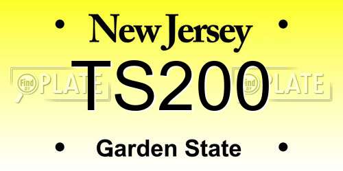TS200 New Jersey License Plate
