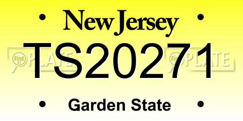 TS20271 New Jersey License Plate