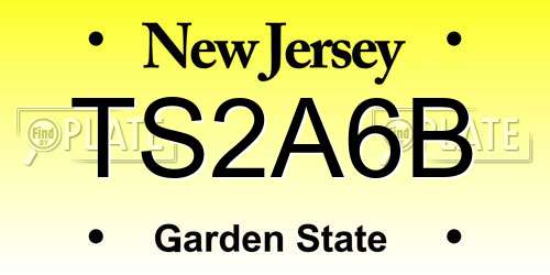 TS2A6B New Jersey License Plate