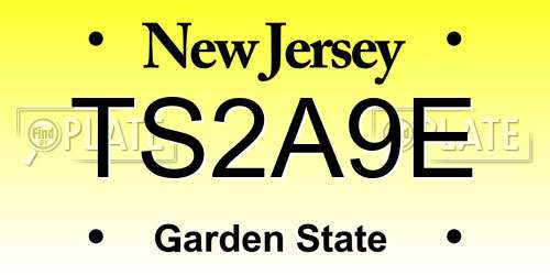 TS2A9E New Jersey License Plate
