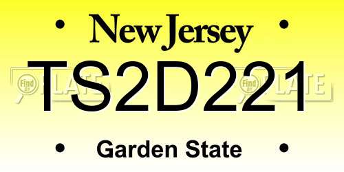 TS2D221 New Jersey License Plate