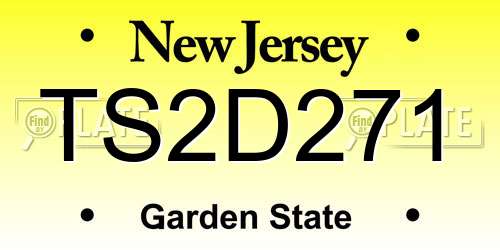 TS2D271 New Jersey License Plate