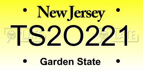 TS2O221 New Jersey License Plate