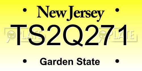 TS2Q271 New Jersey License Plate