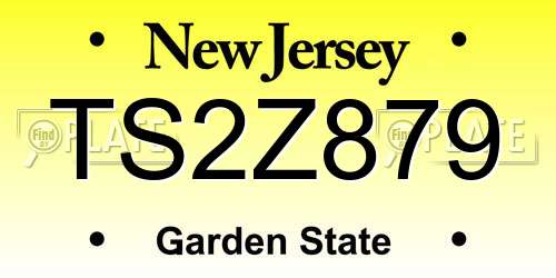 TS2Z879 New Jersey License Plate