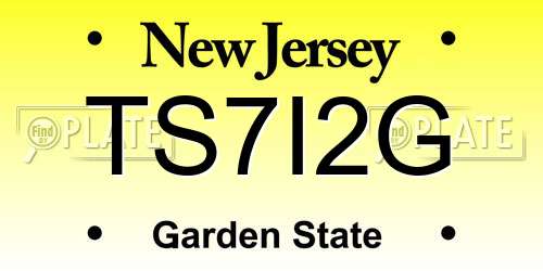 TS7I2G New Jersey License Plate