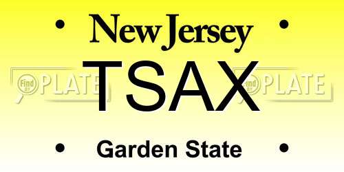 TSAX New Jersey License Plate