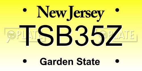 TSB35Z New Jersey License Plate