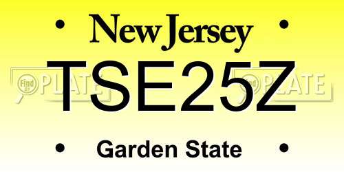 TSE25Z New Jersey License Plate
