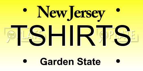 TSHIRTS New Jersey License Plate