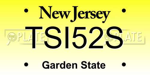 TSI52S New Jersey License Plate